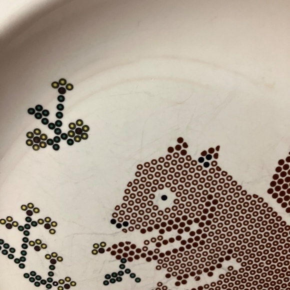 Vintage Pfaltzgraff Squirrel Needlepoint Cross Stitch 8.5" Plate RARE! Item B - Picture 3 of 8